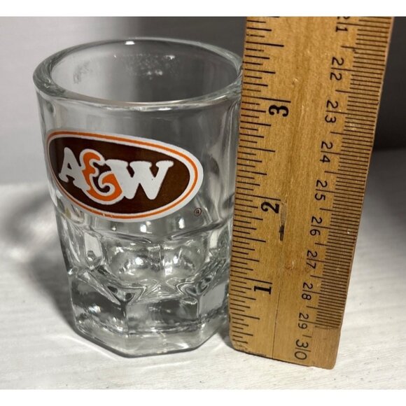 A&W Canada Root Beer Special Edition Glass Mini Mug Cup Logo 3 1/8" Tall Vintage - Picture 3 of 5